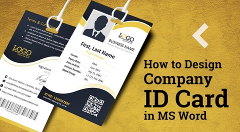 How to Create Company Employee ID Card Design in Word | MS Word Tutorial