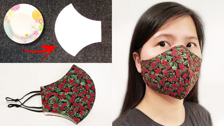 Mask NO FOG ON GLASSES, no touch mouth and nose | Fabric face mask sewing tutorial