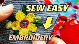 SEW EASY / Everyone can make it, Step by step tutorial / Best Tips for EMBROIDERY / Old jeans