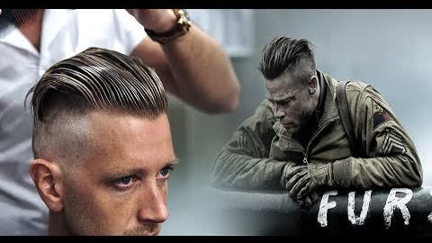 Brad Pitt Hair from FURY  |  Men's Undercut & Hairstyle Trend Tutorial #NEW 2017