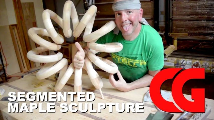 Making a 12-Ring Segmented Maple Sculpture - Art