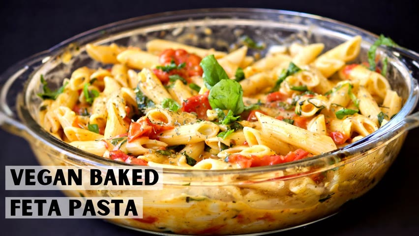 Vegan Feta Pasta Baked Recipe