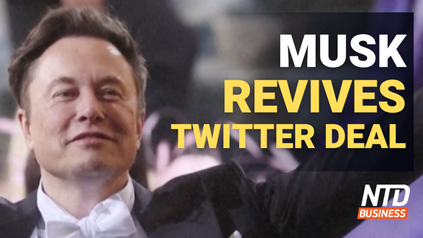 Elon Musk Revives Deal to Buy Twitter; Number of Job Openings Falls by 1M in August | NTD Business