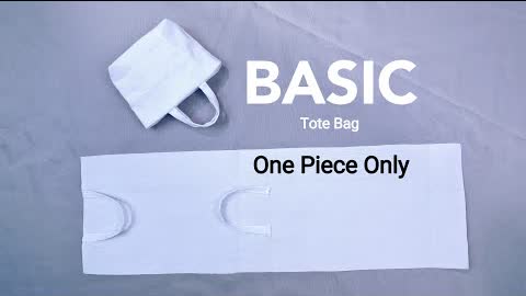 DIY Very Basic Tote Idea / One Piece Fabric  / Bag Project Sewing For Beginners【EASY☆☆☆☆☆】一块布的托特包