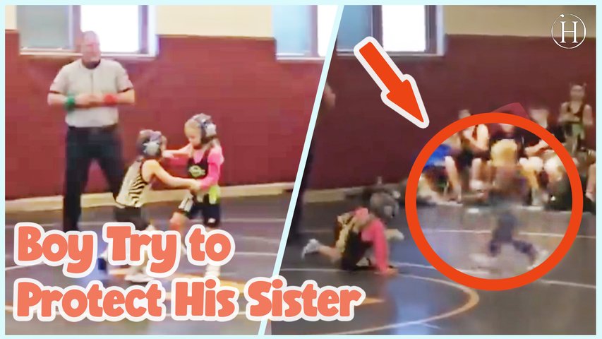 Little Brother Mistakes Sister's wrestling Match for Fight | Humanity Life