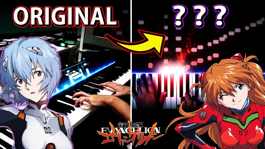 A Cruel Angel's Thesis - Neon Genesis Evangelion OP on piano but...