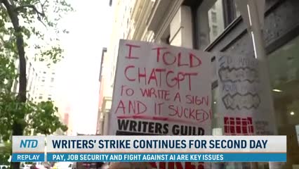 Pay, Job Security and Fight Against AI Are Key Issues as Writers’ Strike Continues