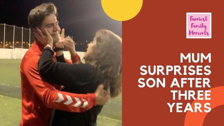MUM SURPRISES SON AFTER THREE YEARS