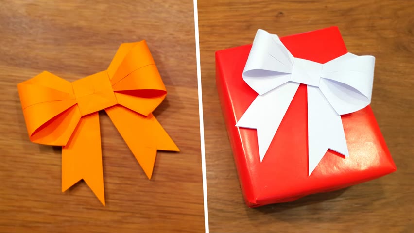 How To Make a Paper Bow/Ribbon - Easy Origami