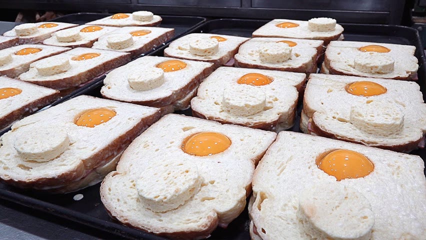 에그샌드위치 unique visual! Amazing Egg Sandwich Toast - Korean Street Food