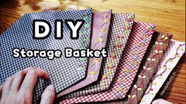 Fabric Basket Idea / Simple embroidery /Hexagon #HandyMumLin