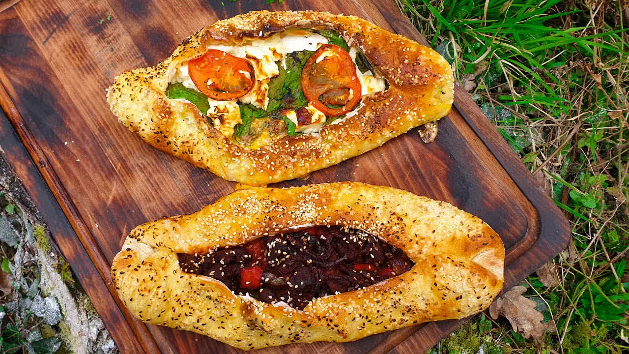 Delicious Turkish Pide From Irish forest🔥 Relaxing cooking 🔥 NO TALK