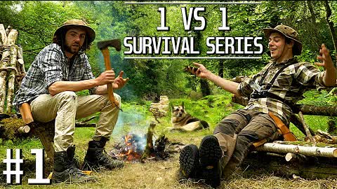 Building the best Bushcraft Camp Chair & Bench | 1vs1 survival series Ep. 1