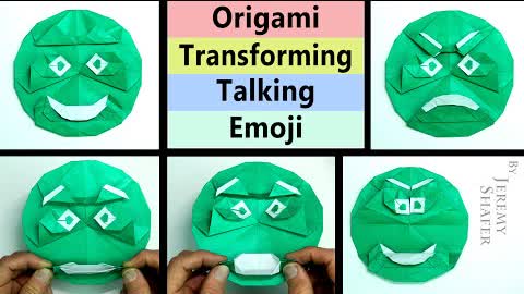 😎 Mr. Smiley 2.0 😃 Transforming Talking  Emoji 😲 Pure Origami