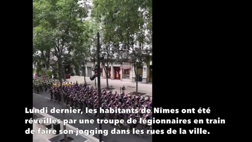 Nîmes : 600 légionnaires font leur footing en plein centre-ville ! 