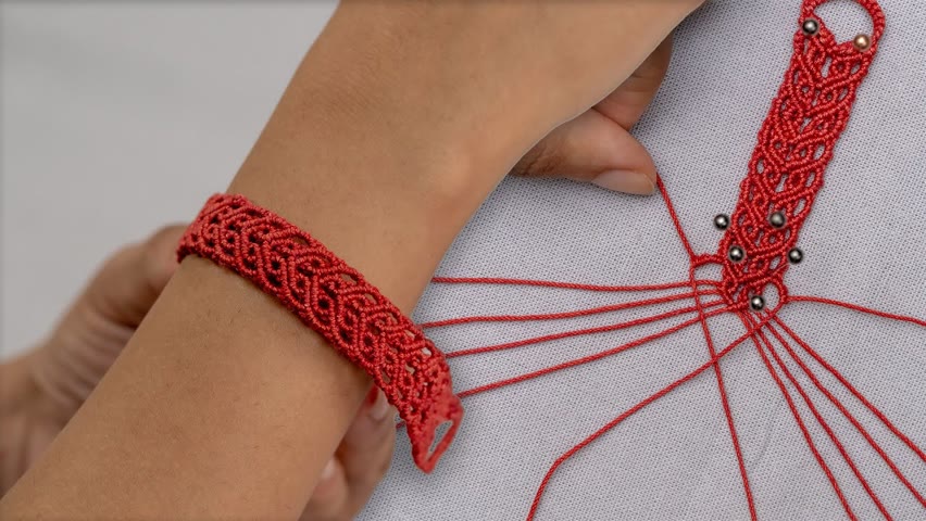 Handmade Heart bracelet - Unique DIY Crafts with Cotton Threads