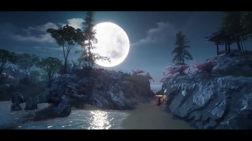 Best China Music, On the Moonlit Spring Evening at a Flowery River, Fantastic animated Guzheng