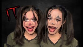 A QUICK CLOWN MAKEUP (Clown check Challenge in TIKTOK)|  Villamor Twins