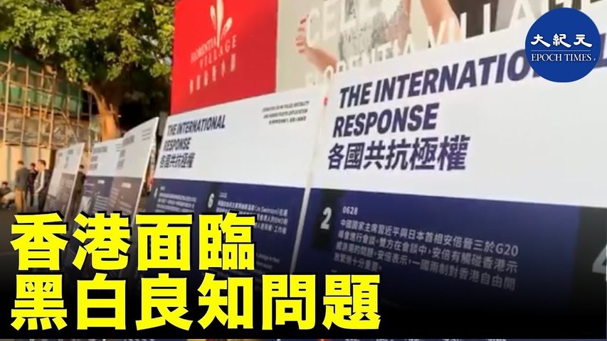 12月14日觀看「香港警察施用暴力侵害人權展」的薛小姐泣不成聲，她沒想過市民依賴的香港警察，突然變成傷害市民的角色。_ #香港大紀元新唐人聯合新聞頻道