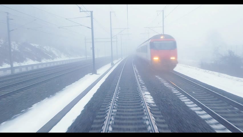 ★ Bern - Burgdorf - Olten cab ride with snow and fog [03.2018]
