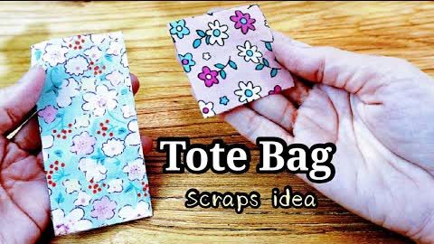 Tote bag with zipper┃DIY fabric handle bag┃Scraps idea #HandyMum