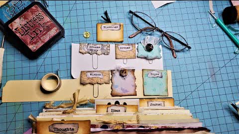How to Make REMOVABLE PAGE TABS for JUNK JOURNALS! Playing with Paper Clips!  The Paper Outpost! :)