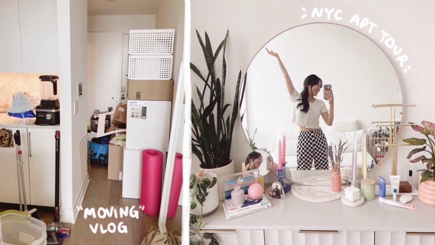 nyc "moving" vlog | relaxing & casual apartment tour