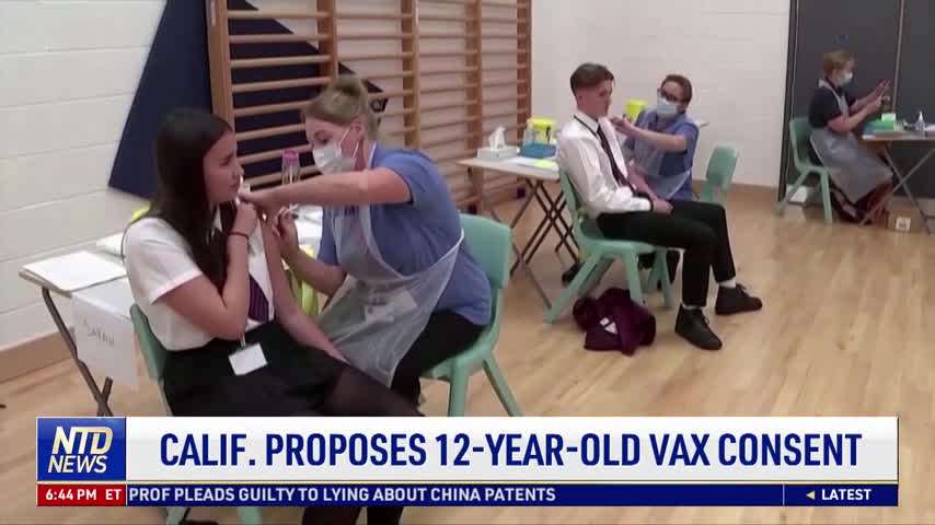 California Proposes 12-Year-Old Vaccine Consent