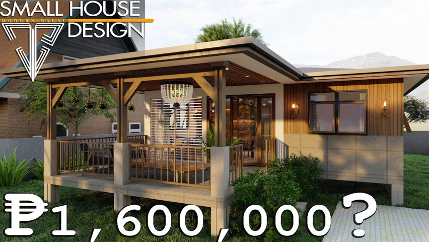 SMALL HOUSE DESIGN 82 SQM. FLOOR PLAN (10m x 8.2m) | 2 BEDROOM LOW-COST HOUSE | MODERN BALAI