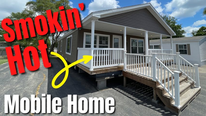 Hot, New & Totally Awesome Mobile Home Design with a HUGE Porch! | Mobile Home Tour