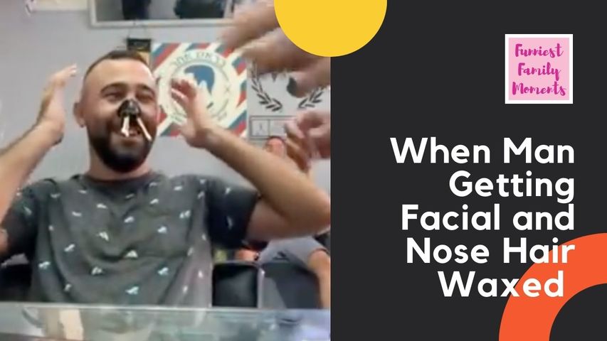 Guy Squirms and Screams While Getting Facial and Nose Hair Waxed