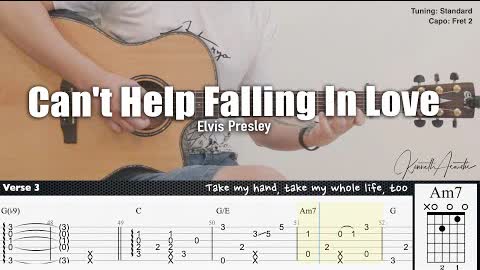 Can’t Help Falling in Love - Elvis Presley | Fingerstyle Guitar | TAB + Chords + Lyrics
