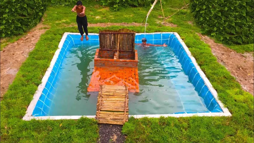 Build Secret Home Under Swimming Pool Part 2