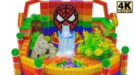 Build Aquarium Spider-Man Waterfall From Magnetic Balls for Fish (ASMR Satisfying) | Amazing Magnet