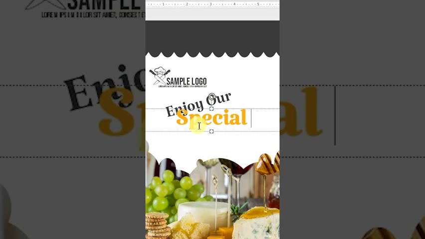 Food Menu Design Template in MS Word Format | Double Side Flyer Style Menu