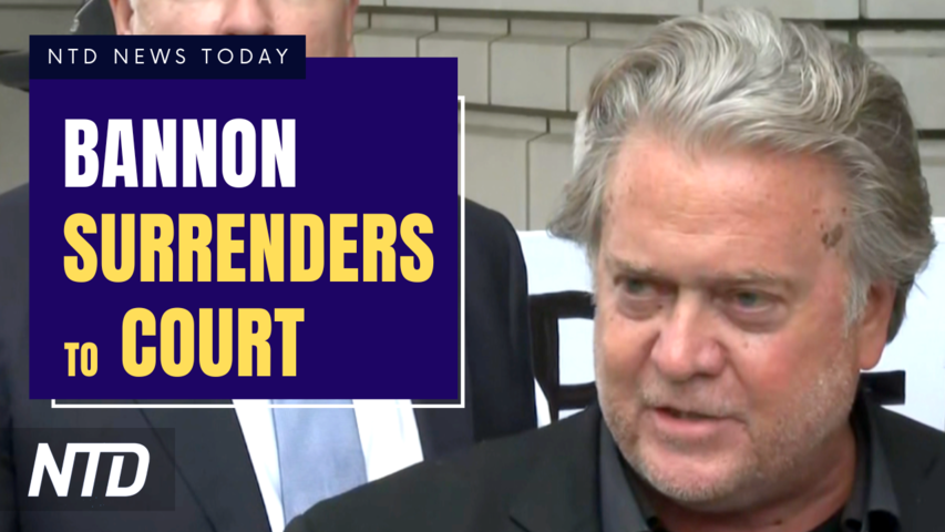 Steve Bannon Surrenders to Court Over New Charges; Queen Elizabeth Under Medical Supervision | NTD