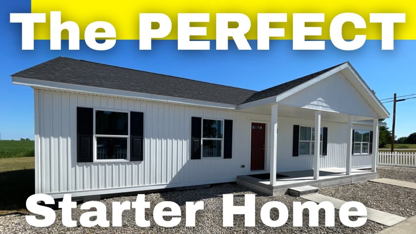 This Modern Farmhouse Is The PERFECT Starter Home! Everything You Need!! | Modular Home Tour
