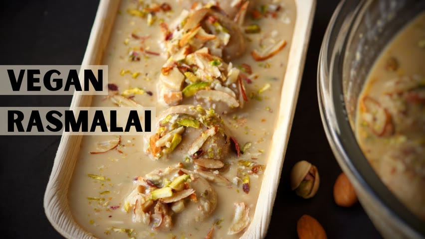 Vegan Rasmalai Easy Recipe - Indian Dessert