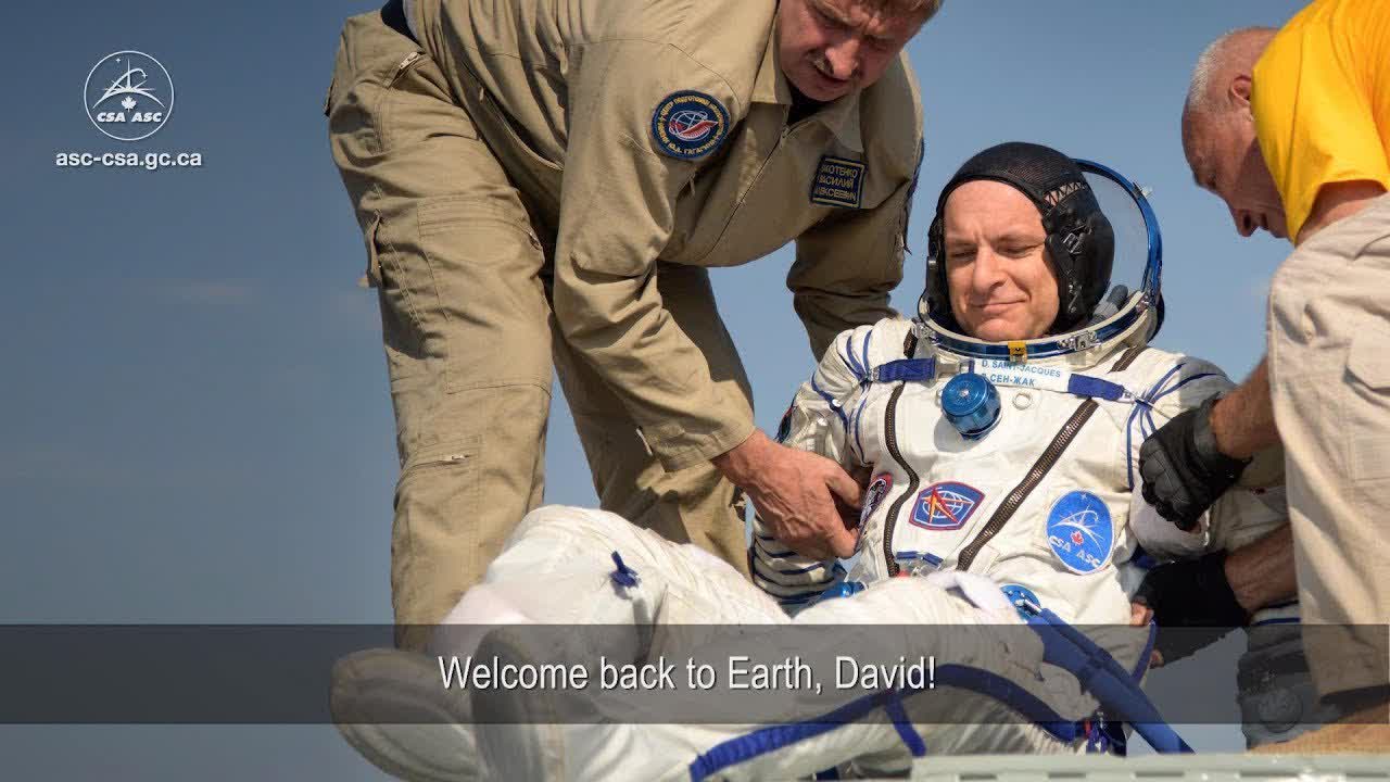 Canadian Space Agency astronaut David Saint-Jacques returns to Earth