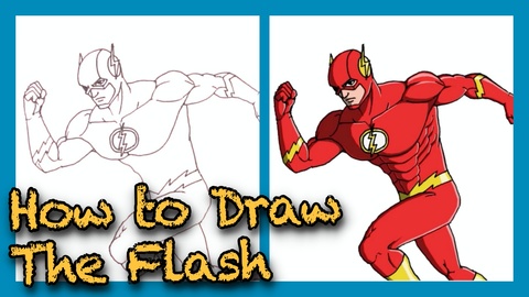 How to Draw The Flash Step by Step - DC Superhero Drawing Easy