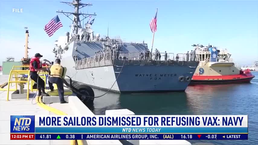 More Sailors Dismissed for Refusing Vaccine: Navy