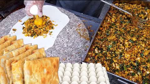 Egg Arbi Paratha | Special Murtabak Paratha | Pakistani Street Food