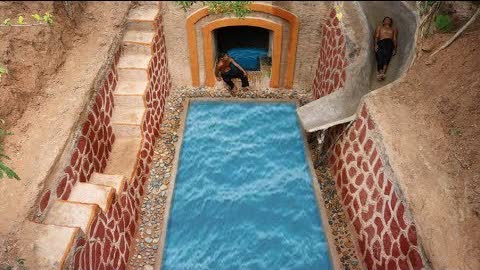 How To Build Awesome Water Slide Swimming Pool Around Underground Swimming Pool House