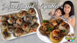 Baked Mix Stuffed Vegetables/Cooking with Little Chef Aliyah/Bake Eat Or Break It Ep 9/