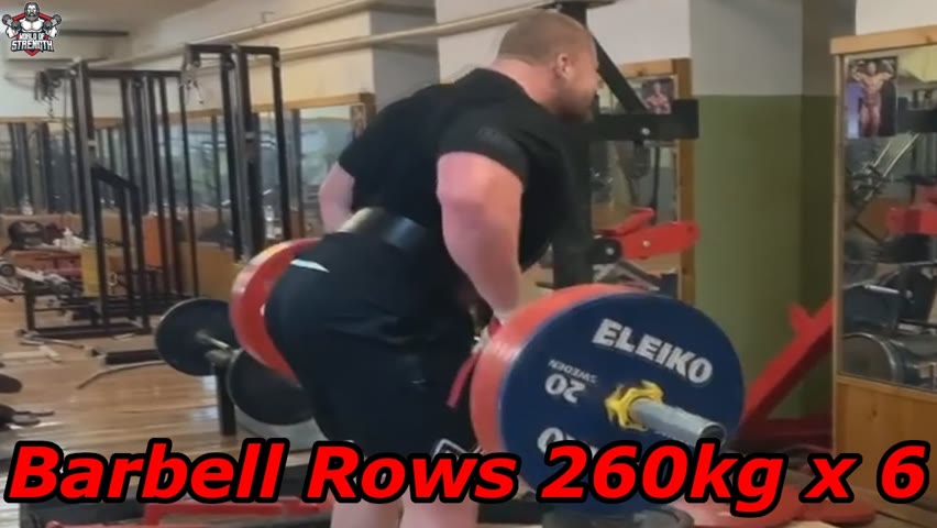 Strength Monster - Barbell Rows 260kg/573lbs x 6