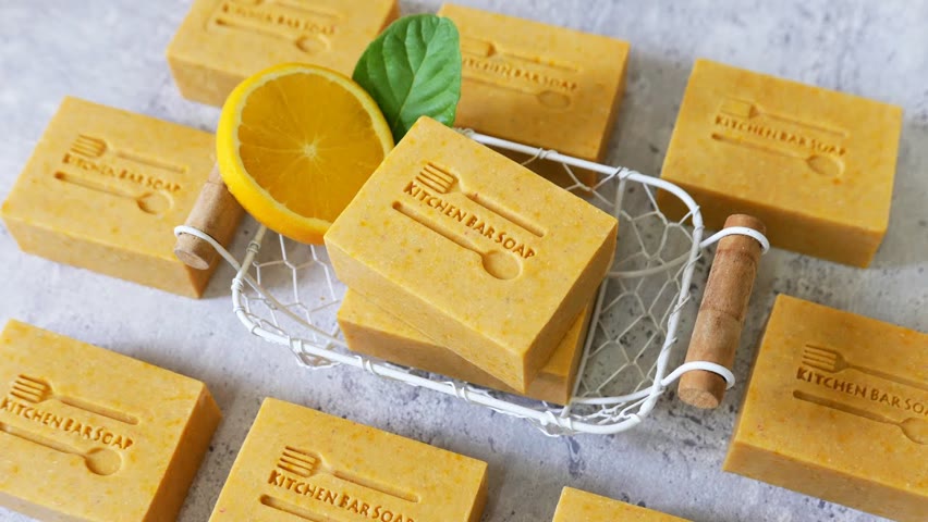 橘香家事皂DIY - how to make the kitchen bar soaps with orange oil and a lot of soap scraps - 手工皂