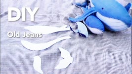 Upcycle your old jeans / Children Fabric Toy 【Time lapse】