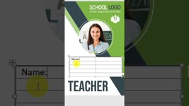 Teacher ID Card Design in MS Word | Free MS Word Template
