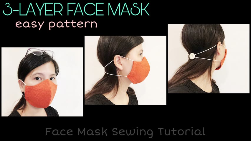 New design mask - The mask does not hurt the ears - DIY 3-layer medical mask sewing tutorial