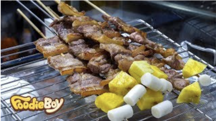 Grilled Black Pork Skewer - Korean Street Food
